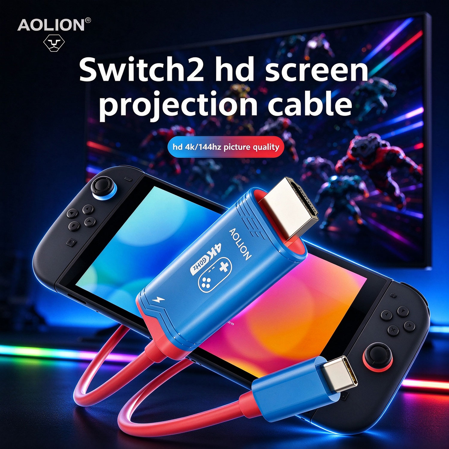 Gaming Console Buttons - AOLION HDMI Screen Mirroring Cable 4K60